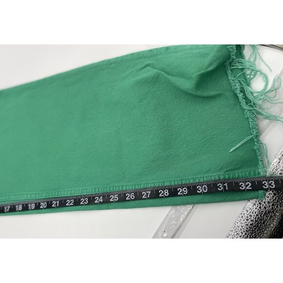 Zara Jeans Womens Sz 6 Green High Rise Wide Leg Frayed Grunge Hipster 28x32 - Picture 8 of 8